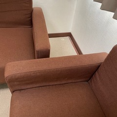 2人掛けソファー　2脚まとめて1500円の画像