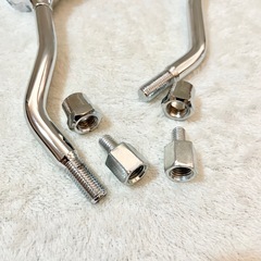 新品未使用　バイク用品　　スケルトンゴーストミラー　TKYバイククランプバーの画像