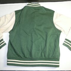 ユニクロ スウェットブルゾン 130cm グリーン スタジャンの画像