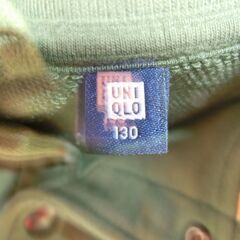 ユニクロ スウェットブルゾン 130cm グリーン スタジャンの画像