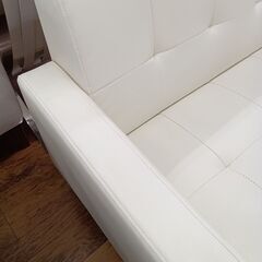 ★リユースのサカイ水戸店★  ２人掛けソファー ホワイト H70×D63×W115 クリーニング済み MT6682の画像