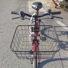 COCOBLACK 27インチ 6速オートライト 軽快車 赤 【267】の画像