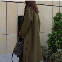 【新品】チェスターコート レディース コート ロングコート アウター 長袖 ロング丈 無地 おしゃれ 気質 シンプル ゆったり の画像