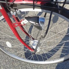 COCOBLACK 27インチ 6速オートライト 軽快車 赤 【267】の画像