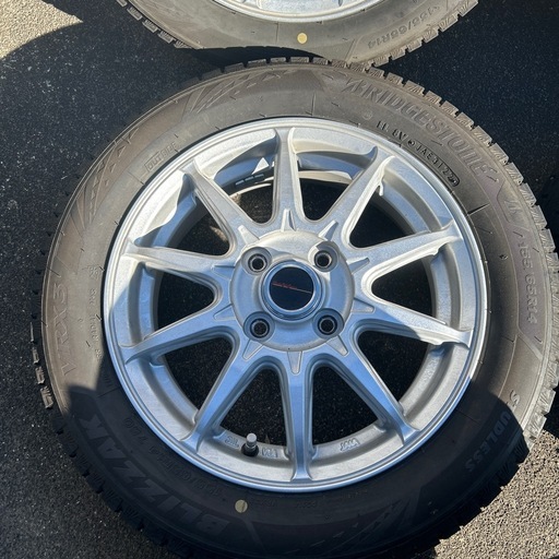 【2022年製】155/65R14 スタッドレスタイヤ ブリヂストン ホイールセット