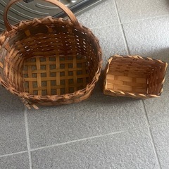 カントリー雑貨 カゴふたつの画像