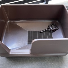 デオトイレ本体 猫用トイレ本体 快適ワイド ダークブラウン【Amazon.co.jp限定品】 の画像