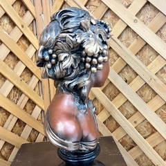 【愛品館江戸川店】少女の胸像 アンティーク風 置物 オブジェ ID：112-052027-007の画像