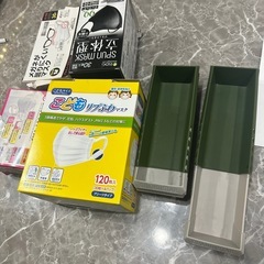 マスクと調節可能な収納ボックスの画像