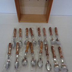 ☆▲食器　 カトラリーセット　スプーン　木製　4種類　16個セット　hの画像