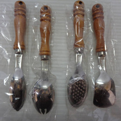 ☆▲食器　 カトラリーセット　スプーン　木製　4種類　16個セット　hの画像