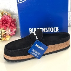BIRKENSTOCK NAPLES ネープルス スエードサンダル BLACKの画像