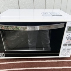 ■東芝 電子レンジ フラット庫内 縦開き 2019年製■TOSHIBA ER-SS17A 単機能電子レンジ フラットテーブル■オレンジバックライト液晶 50/60Hz共用 白ホワイトの画像