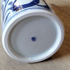 砥部焼 花器 花瓶 フラワーベース 置物　/TJ-2697 2Fの画像