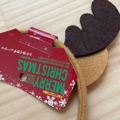 クリスマス　ふわふわトナカイカチューシャ　3個セットの画像