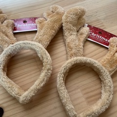 クリスマス　ふわふわトナカイカチューシャ　3個セットの画像