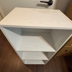 決まりました！カラーボックス　3段ボックス　棚　収納　白　ホワイト　木目　木目デザインの画像