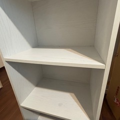 決まりました！カラーボックス　3段ボックス　棚　収納　白　ホワイト　木目　木目デザインの画像