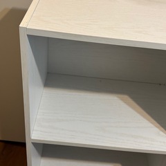 決まりました！カラーボックス　3段ボックス　棚　収納　白　ホワイト　木目　木目デザインの画像