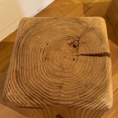 丸太切り出し無垢材スツール椅子の画像