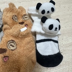 【まとめ売り】アニマル柄 ベビーソックス レギンス ４足セットの画像