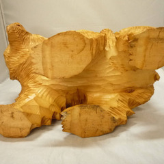 ☆▲木彫り　熊　クマ　怒り熊　木製　置物　オブジェ　伝統工芸　cの画像