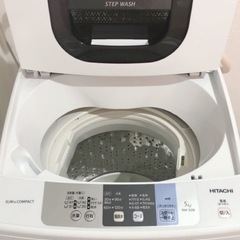 (送料無料) 2020年 極美品 洗濯機 HITACHI 浸透洗浄 エアジェット乾燥 部屋干しコース ⑤の画像