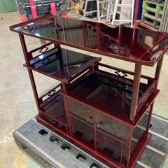 漆塗り 飾り棚 飾り台の画像