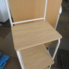 幅48cm8 レンジラック キャスター/コンセント2口付き  高さ141cm ライトブラウン レンジ台 札幌 北20条店の画像