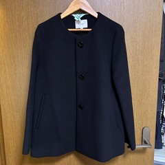 フレアノーカラーコートの画像