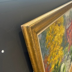 油絵　大型絵画　日本庭園　ホテル絵画の画像