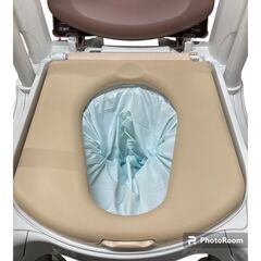 Ｋ-121　直接引取り限定【未使用品】介護用ポータブルトイレ　安寿　　ＦＸ-30自動ラップ　茶色 アロン化成の画像