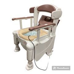 Ｋ-121　直接引取り限定【未使用品】介護用ポータブルトイレ　安寿　　ＦＸ-30自動ラップ　茶色 アロン化成の画像