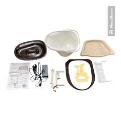 Ｋ-121　直接引取り限定【未使用品】介護用ポータブルトイレ　安寿　　ＦＸ-30自動ラップ　茶色 アロン化成の画像