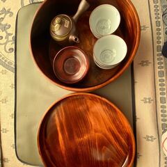 未使用 新品 値札付きの 茶びつ、急須、湯飲み、茶托を、使いませんか？の画像