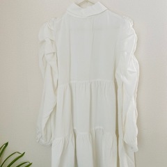 レディースフリルシャツワンピースの画像