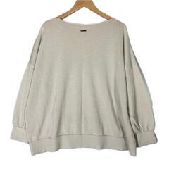 loungedress ラウンジドレス 長袖ニット ポリエステル ホワイト レディース F【古着】【中古】の画像