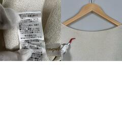 loungedress ラウンジドレス 長袖ニット ポリエステル ホワイト レディース F【古着】【中古】の画像