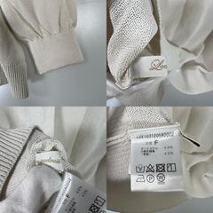 loungedress ラウンジドレス 長袖ニット ポリエステル ホワイト レディース F【古着】【中古】の画像
