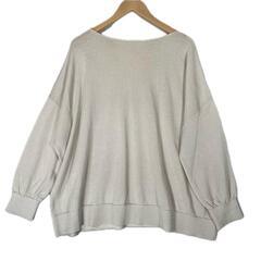 loungedress ラウンジドレス 長袖ニット ポリエステル ホワイト レディース F【古着】【中古】の画像