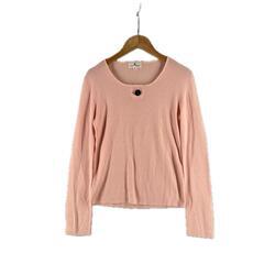 courreges クレージュ 長袖ニット コットン ピンク レディース【古着】【中古】の画像