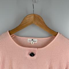 courreges クレージュ 長袖ニット コットン ピンク レディース【古着】【中古】の画像