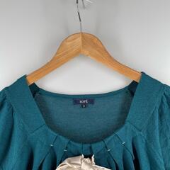 ROPE' ロペ 半袖ニット レーヨン ブルー レディース M【古着】【中古】の画像