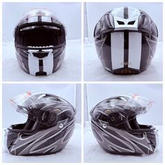 【❗️✨現状品✨❗️】MHR フルフェイスヘルメット 1402／Sサイズ相当（XXS表記）グラフィックモデルの画像