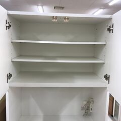 ＼家具＊家電のお店／【ｼﾞｬﾝｸﾞﾙｼﾞｬﾝｸﾞﾙ石川金沢店】キッチンボード ホワイト   W(幅)80×D(奥行き)40×H(高さ)190cmの画像