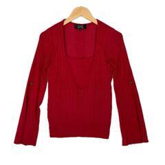 COUP DE CHANCE クード・シャンス 長袖ニット レーヨン/アクリル レッど レディース 38【古着】【中古】の画像