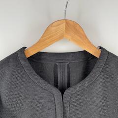 ANAYI アナイ ノーカラージャケット ポリエステル ブラック レディース 34【古着】【中古】の画像