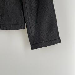 ANAYI アナイ ノーカラージャケット ポリエステル ブラック レディース 34【古着】【中古】の画像