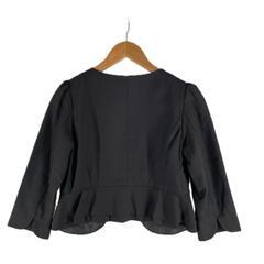 Ray Beams レイビームス ノーカラージャケット ポリエステル ブラック レディース【古着】【中古】の画像