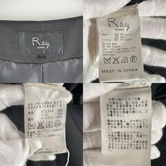 Ray Beams レイビームス ノーカラージャケット ポリエステル ブラック レディース【古着】【中古】の画像